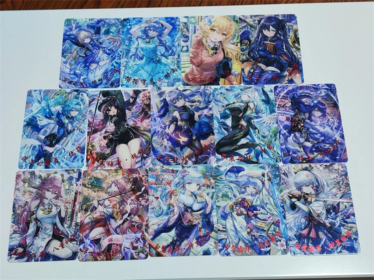 Set Genshin Impact Signature Collect Trading Flash Card Anime Gift Cartoon 63X88Mm