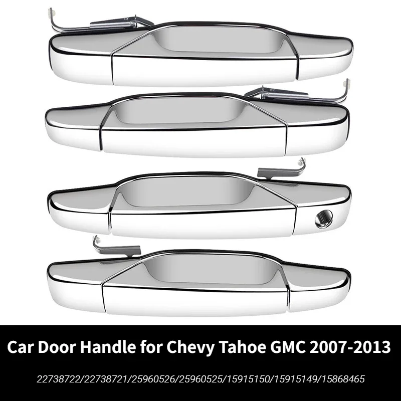 Car Door Handle for 2007-2013 Chevy Tahoe GMC Yukon Sierra Denali Front Rear 22738722 22738721 25960526 25960525 15915150