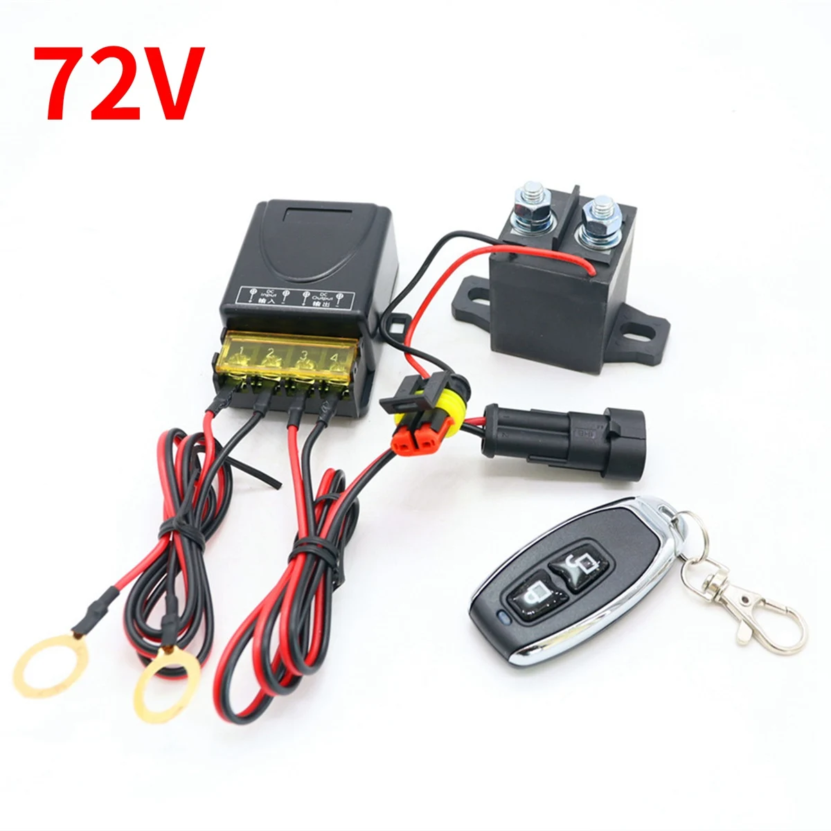 Wireless 433MHz Universal Remote Control Switch DC 72V 150A High Power Relay Receiver Module for Car Water Pump