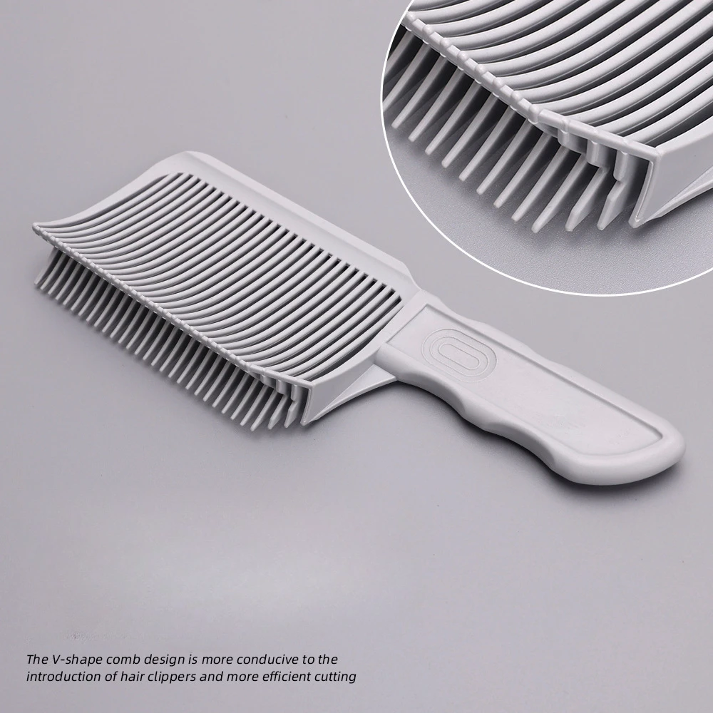 Fading Comb Professional Barber Clipper Blending Flat Top Hair Cutting Comb For Men Comb Arc Design Positioning Fade Brush