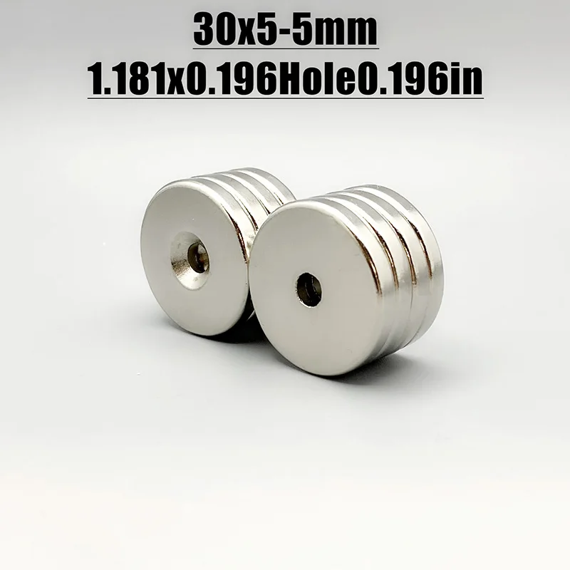 2/5/10/20Pcs 30x3-5 Neodymium Magnet 30mm x 3mm Hole 5mm NdFeB N35 Round Super Powerful Strong Permanent Magnetic imanes Disc