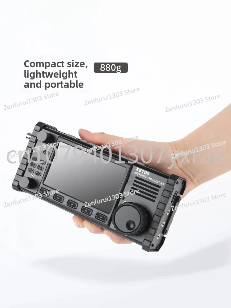 X6100 Portable SDR Full-mode Transceiver of Xiegu Shortwave Radio Station Has Built-in Antenna Tuning HF/50MHz.