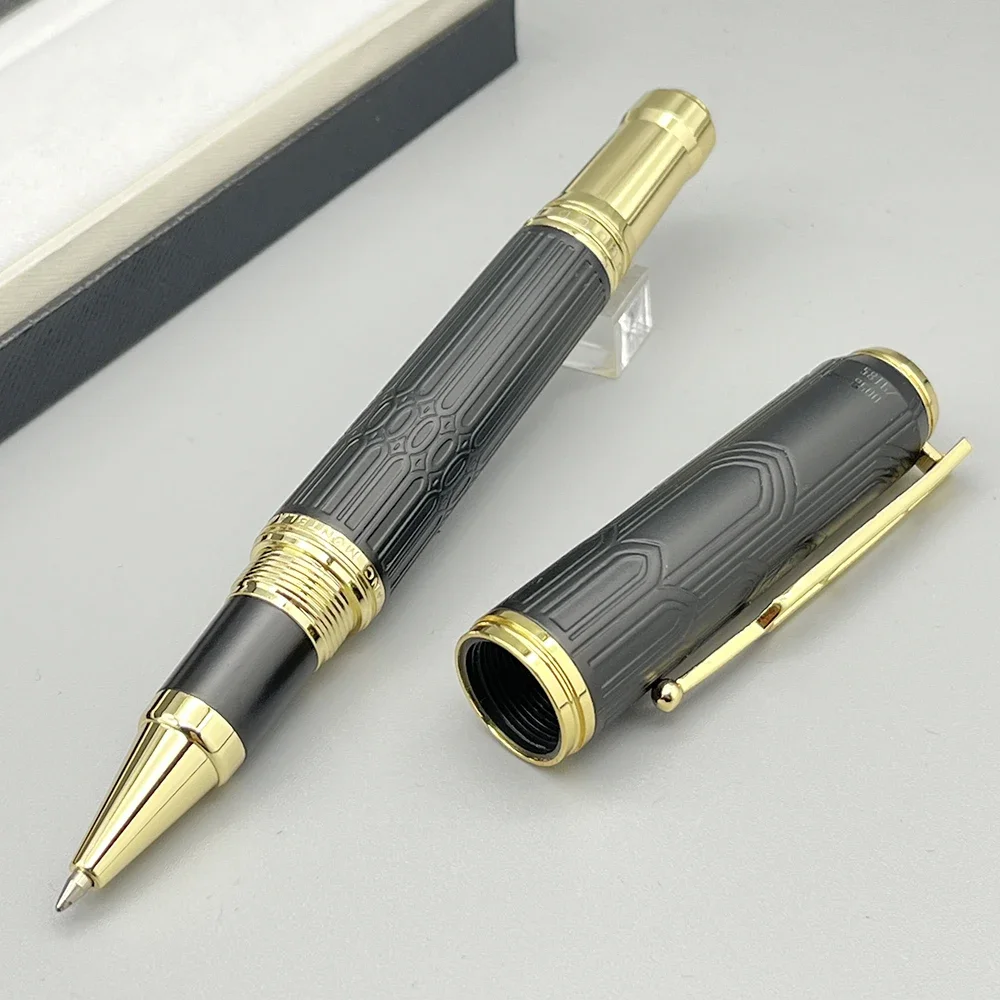 Pluma estilográfica Victor de alta calidad, bolígrafo MB Rollerball, bolígrafos de lujo para escritura de negocios, regalos, negro, rojo y plateado