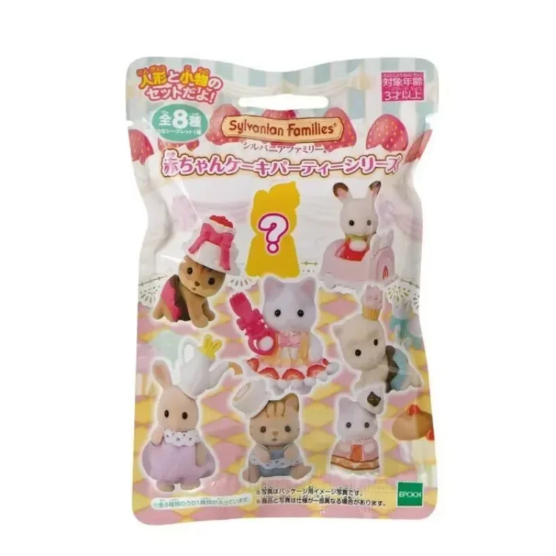 Sylvanian Families Girl Figures Calico Critters New Cake Party Series Girl's House Doll Handgemaakt kinderspeelgoed