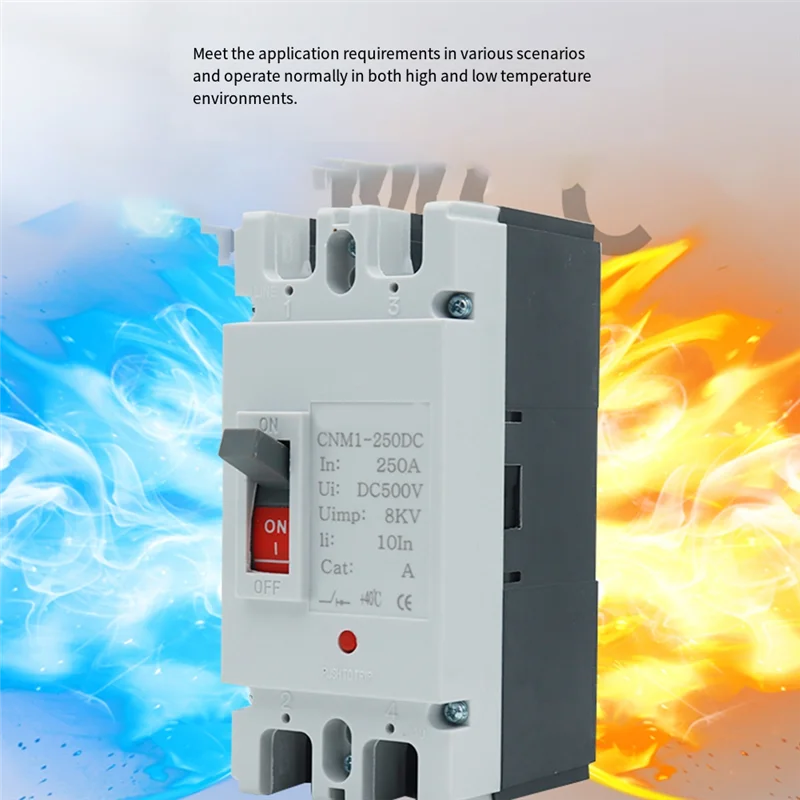 

2P For Solar DC 500V Molded Case Circuit Breaker Overload Protection Switch Protector For Photovoltaic PV 250A-AT36