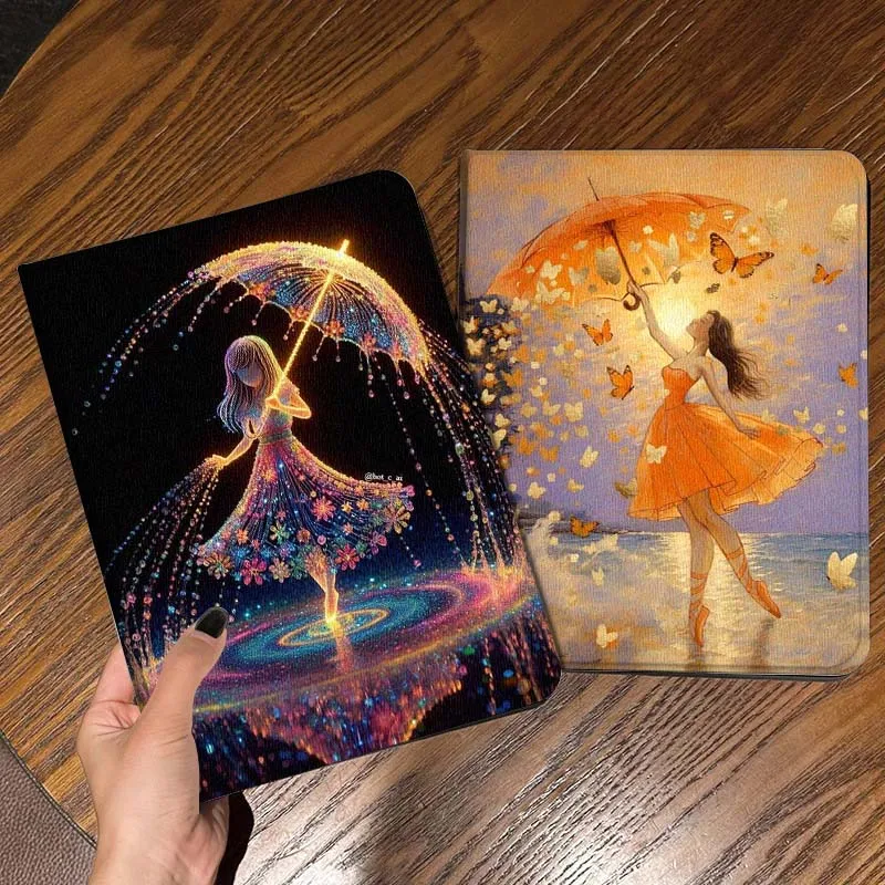 

Art Sparkling Color Girl For iPad Pro Air Mini 2 3 4 5 6 7 6th 7th 10th 11th 10.2 9.7 10.5 11 Foldable Tablet Case Gift