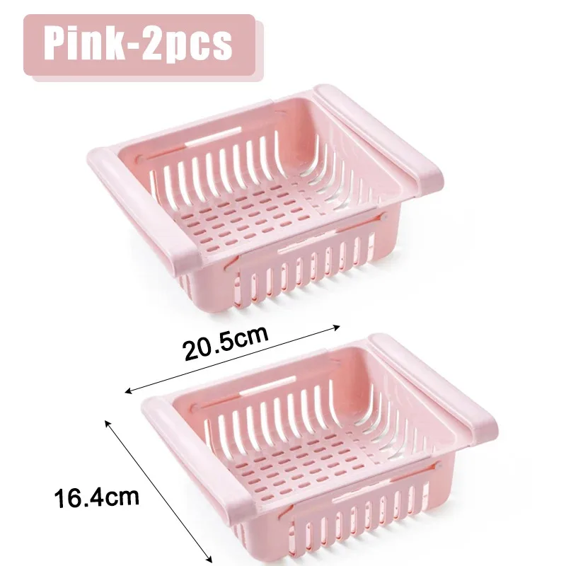1/2/5pcs Drawer Type Food Storage Box for Refrigerator Fruit Egg Organizer Boxs Under Shelf Slide Plastic Kitchen Container