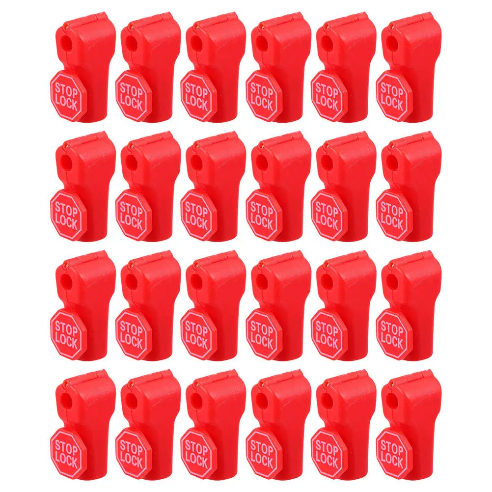 40Pcs Security Pegboard Hook Locks Plastic Anti-Theft Shelf Stopper Lock Retail Display Hook Supermarket Supplies