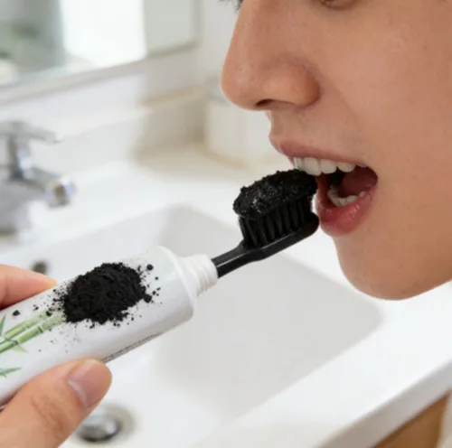 Imagen 2 del producto Materiales de color negro del polvo del carbón de bambú para el polvo hecho a mano del jabón del maquillaje del cuidado de la piel