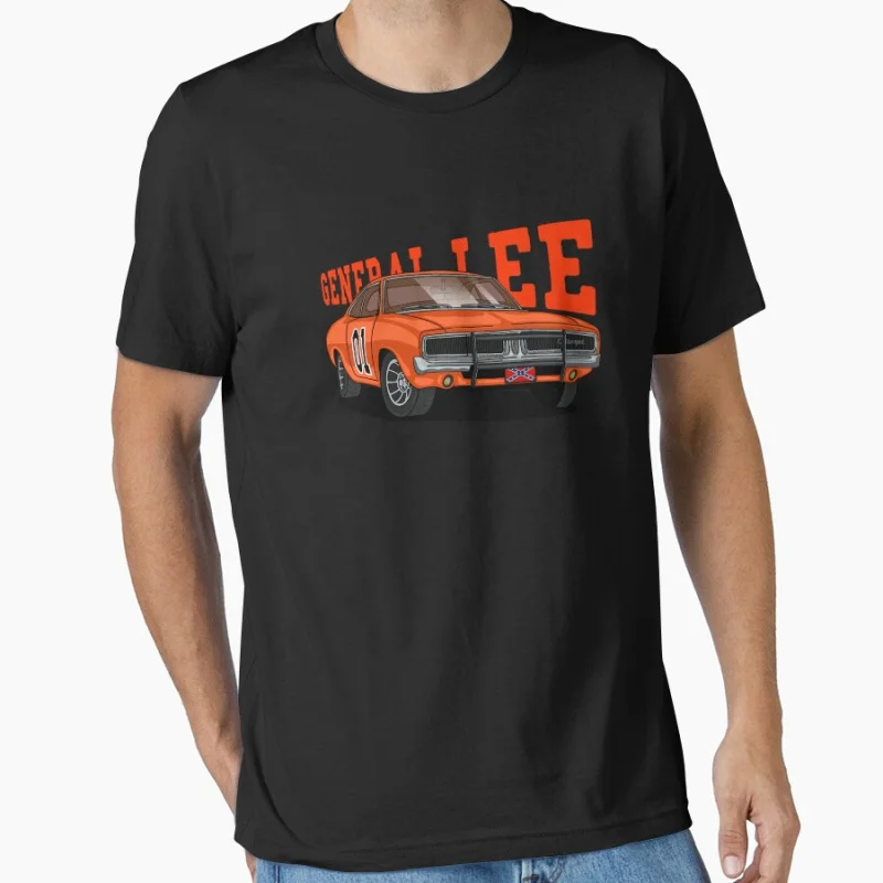 

General L 01 80s vintage tv show Dukes Of Hazzard General Lee printed t shirt for men large size tops S-6xl