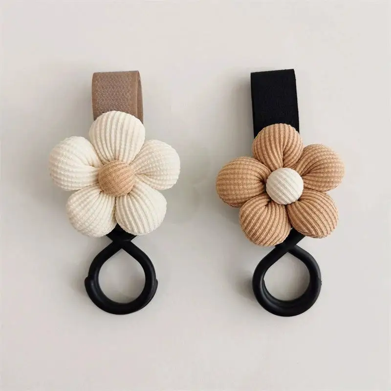 【Nice】Baby Stroller Hook Sweet Flower Children Cart Umbrella Hanging Bag Storage Loop Hook Infant Supplies Storage Accessories view 4