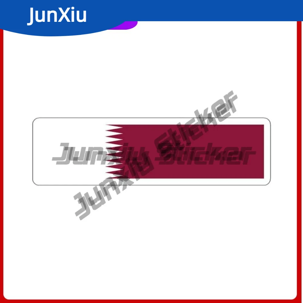

Qatar Flag Travel Sticker Adhesive Souvenir Label Cover Scratches Stickers Camper Windshield Bumper Truck Electric Scooter Custo
