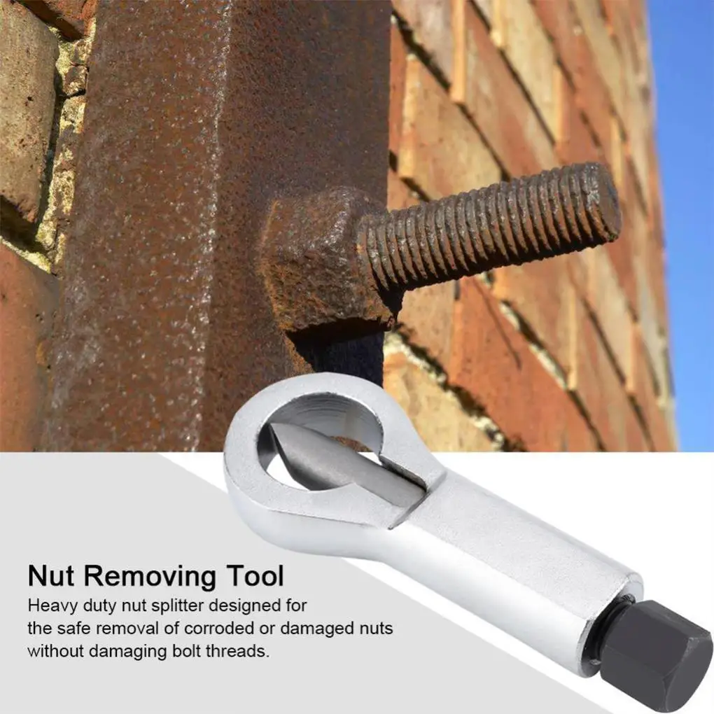 Rusty Nut Separation Wrench Damaged Screw Nut Splitter Remover Spanner Remove Cutter Tool DIY Steel Wrench Hex Extractor Tools