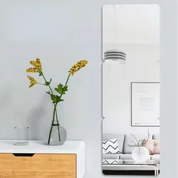 Acrylic Self-adhesive Full Body Bedroom, Dormitory, Splicing, Clothes Soft Mirror That Won't Break 6pc