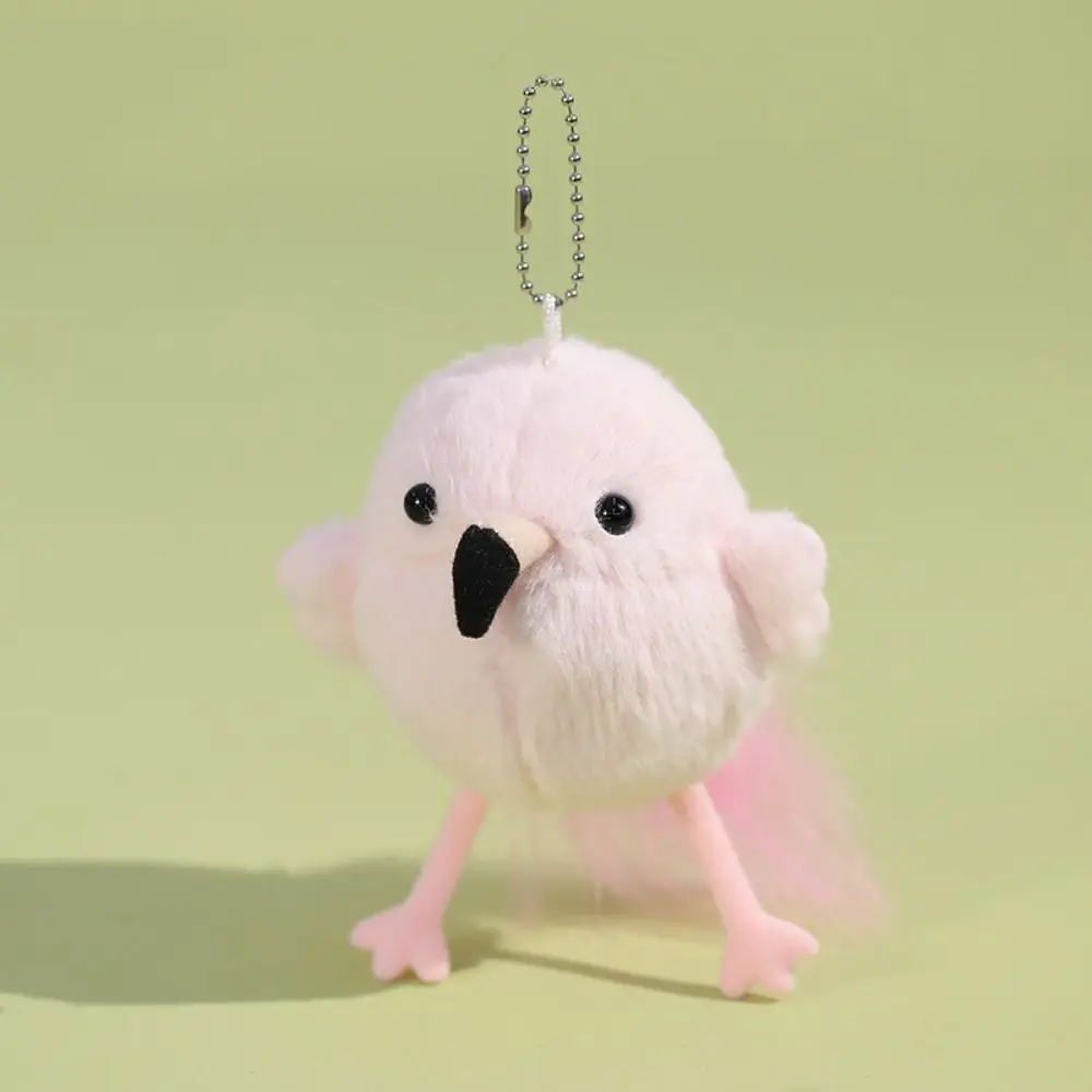 Plush Keychain Plush Bird Doll Stuffed Animal Ornaments Shaking Bird Sound Toy Shaking Sound Parrot Chirp Bird Plush Toy