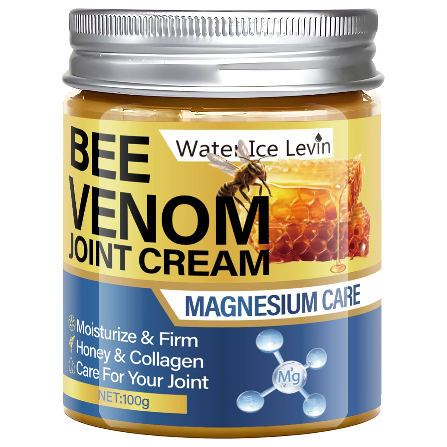 كريم مفصل سم النحل مع المغنيسيوم - ترطيب وثابت، ملمس خفيف، عسل وكولاجين للعناية بالبشرة المشتركة #6
