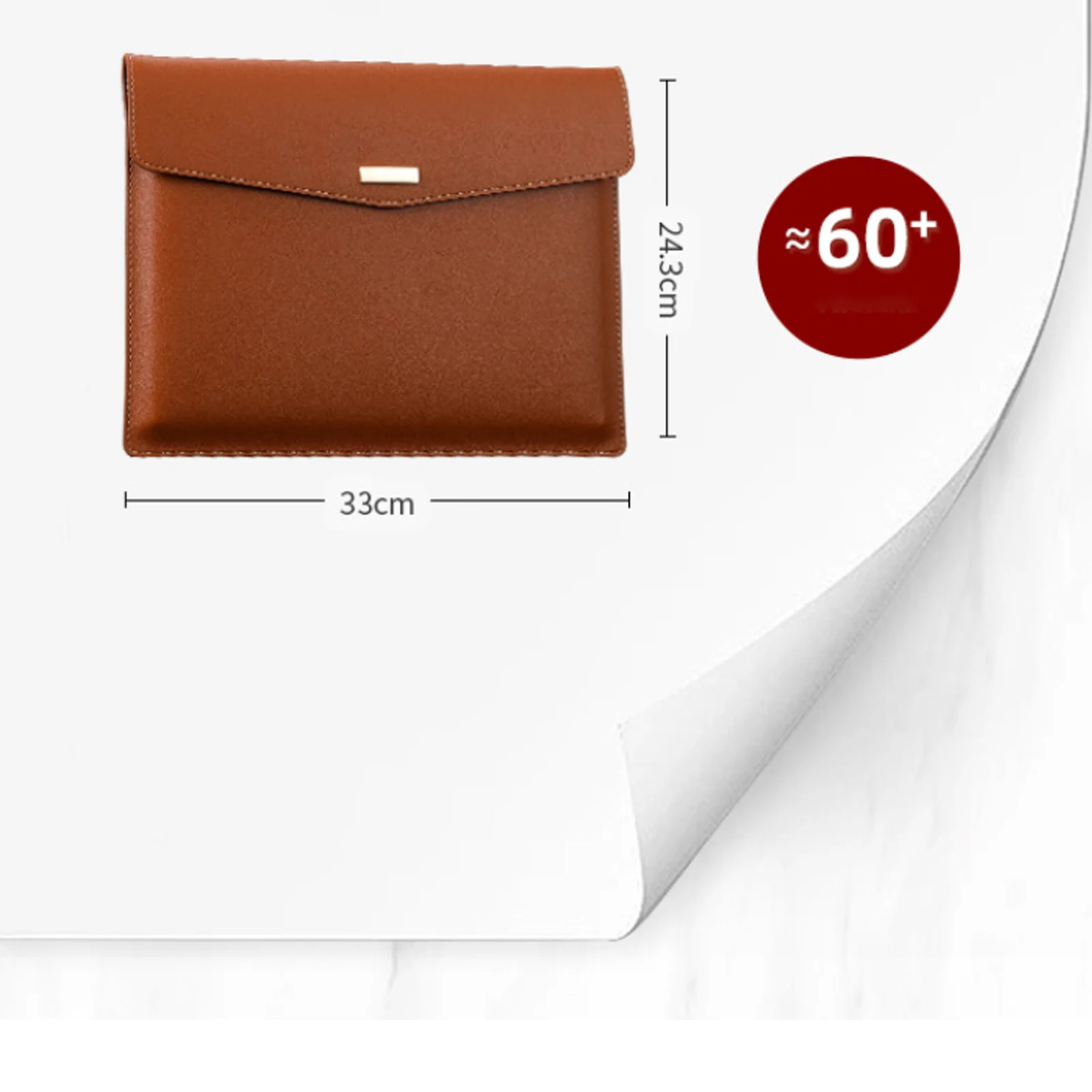 Waterproof Leather A4 Business Briefcase File Folder Document Paper Organizer Storage Bag School Office Stationery