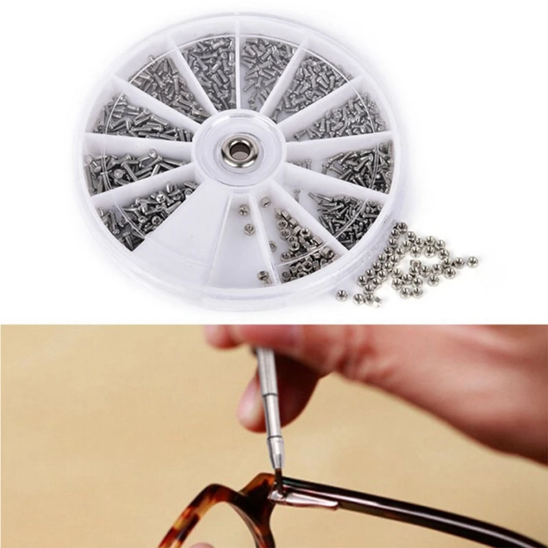 Glasses Repair Kit Frameless Sunglasses Nose Holder Clock Screwdriver Nut Tool Family Repair Tool Combination Durable