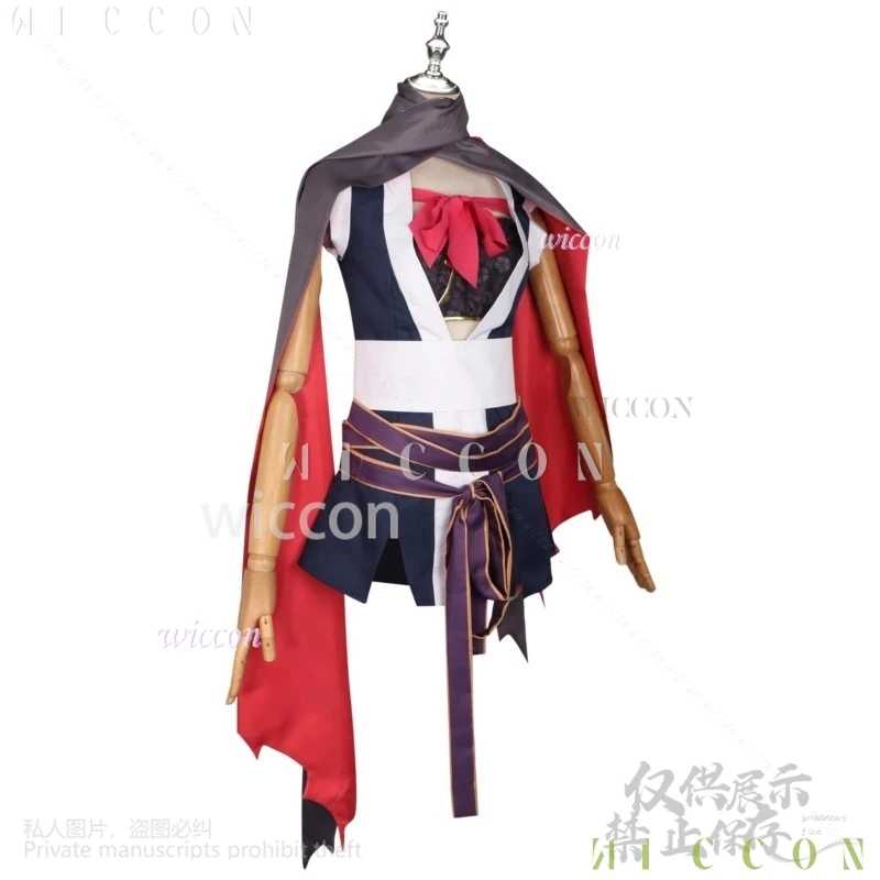 애니메이션 게임 Senren * Banka 코스프레 애니메이션 히타치 마코 일본 닌자 유니폼 섹시한 튜브 드레스 로리타 가발 여성용 여성용 Cos Custom