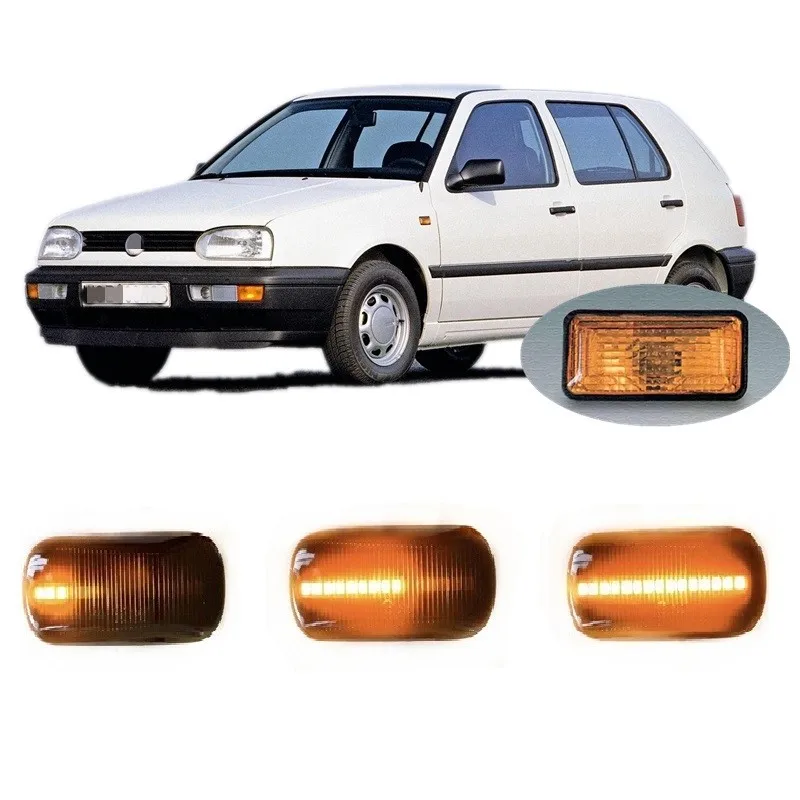 for VW Volkswagen Golf 3 MK3 1H1 1H5 1E7 Passat 35i Vento 1H2 1991 1992 1993 1994 1995 LED Side Marker Turn Light Signal Lamp