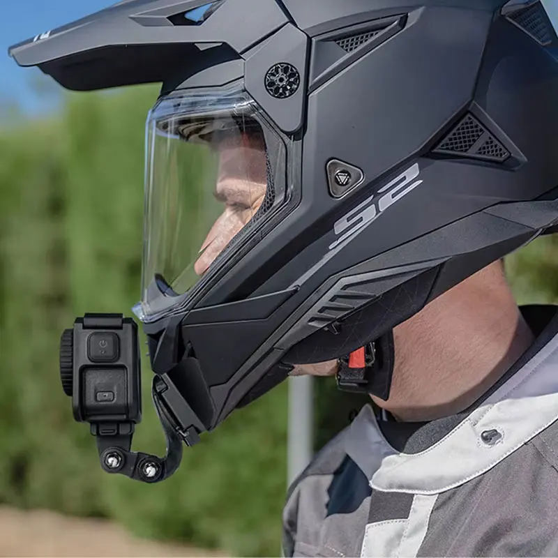 Uchwyt na kask LS2 MX702, niestandardowy aluminiowy uchwyt GoPro do Hero 13/12/11/10/9, Insta360 Ace Pro2, DJI Action 6, 5Pro, Nano — zdjęcie produktu 3