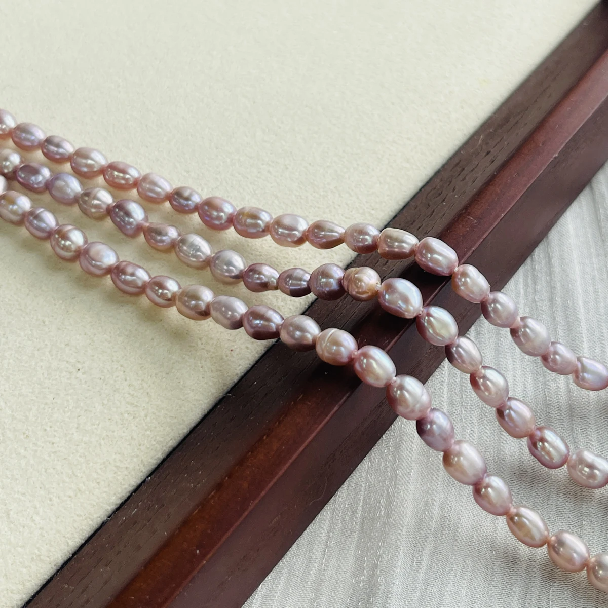 

AA+ 6-7mm Purple Rice Pearl Natural Freshwater Pearl Loose Beads for Jewelry Making Supplies DIY Necklace Bracelet Accessories