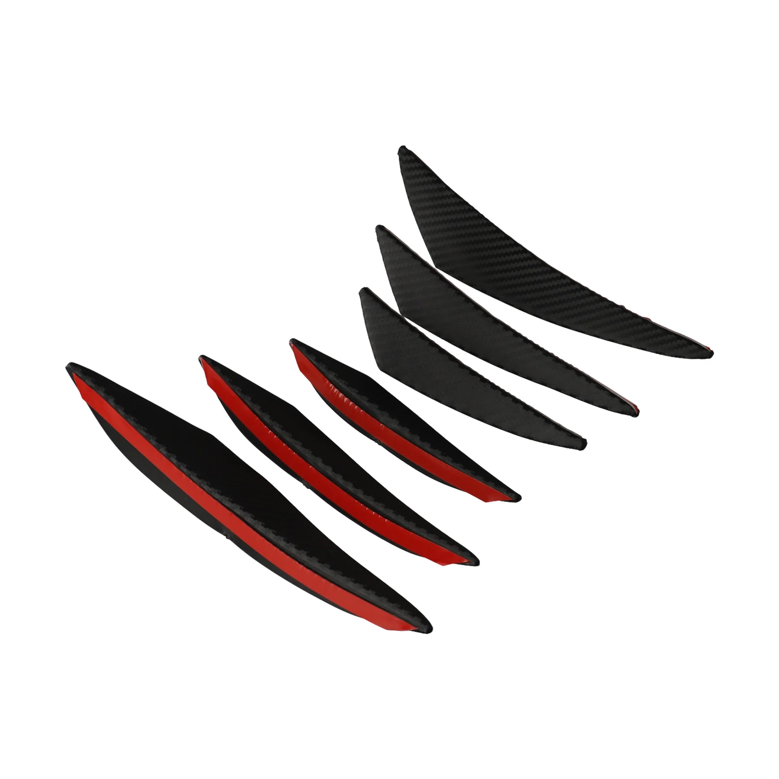 

Upgrade Your Driving Performance Carbon Fibe Car Front Bumper Lip Splitter Fins Body Spoiler Canards Set (6Pcs)