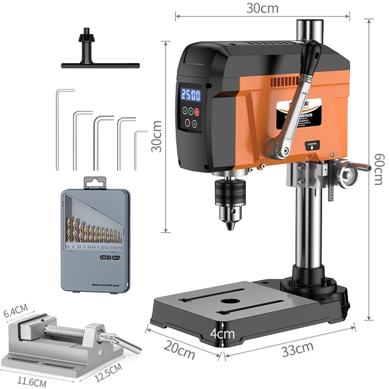 Brushless Digital Display Electric Drill Press High-Power Household Drilling Machine Multi-Function Workbench Rotary Drill