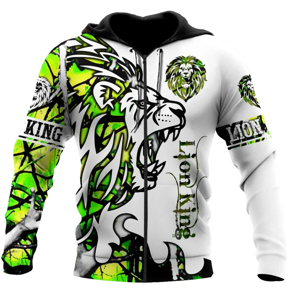 

Beautiful Lion green Tattoo camo 3D Printed Mens hoodies Harajuku Streetwear Fashion Hoodie Unisex Jacket Pullover