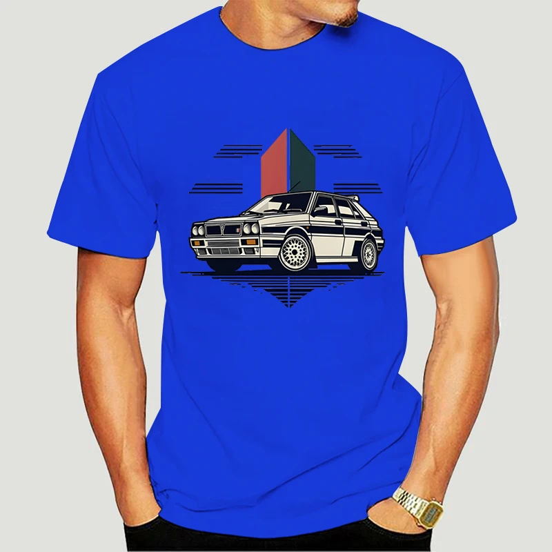 2024 New T Shirts For Men Casual Short Sleeve Hip Hop Integrale Rally Car Printed Tee Shirt Pullover Oversized Mens T-shirt Tops