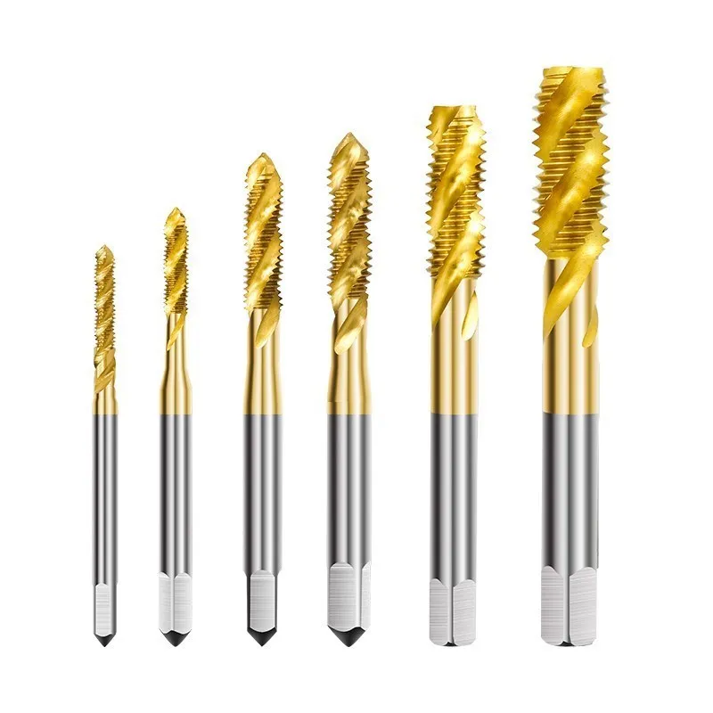 M2-M18 1pc hss Spiral gewinde bohrer 6542 titan beschichteter metrischer Gewinde bohrer Spiral bohrer – Detail 4