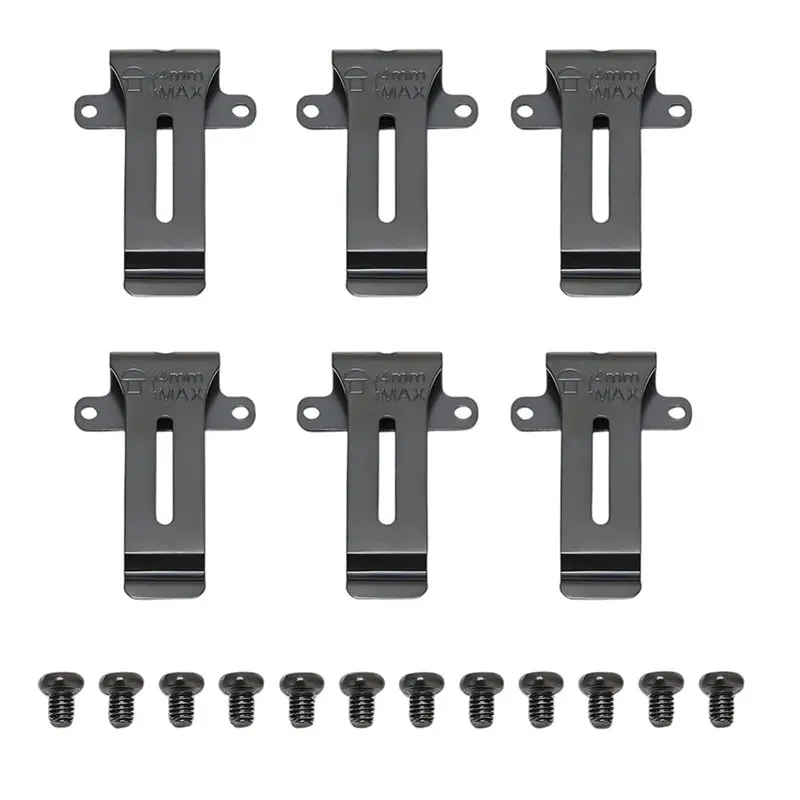 

PHILE-6 Pack Radio Walkie Talkie Belt Clips , Replacement Radio Belt Clips For TK208 TK308 TH-22AT TH-42AT BF5118