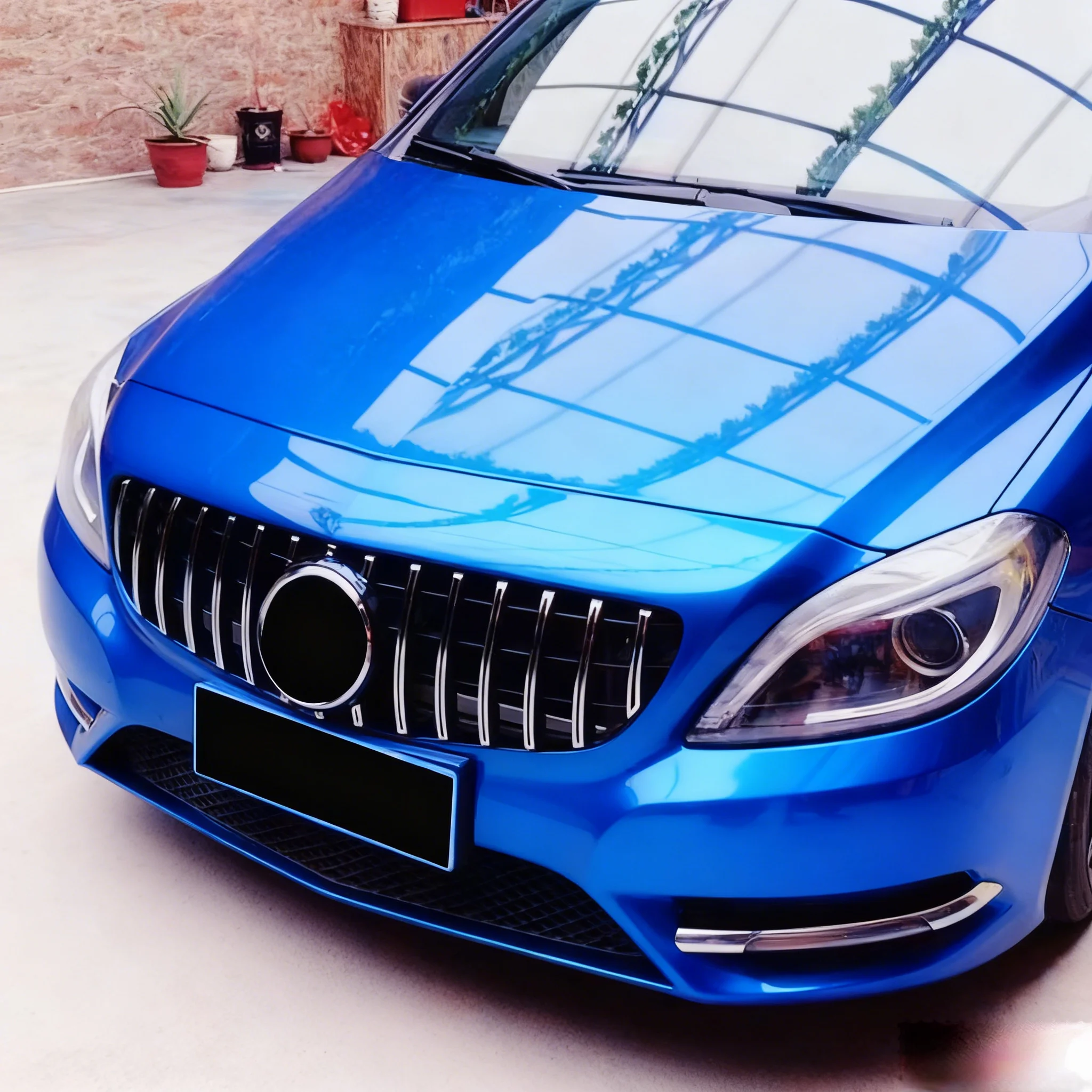 

Front Upper Grille for Mercedes B-Class W246 B160 B180 B200 B250 2012-2019 Facelift, Gloss Black Mesh Racing Style Front Grill