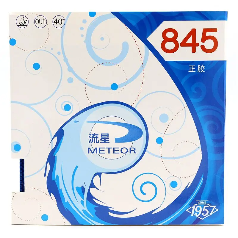 Genuine METEOR 845 (Blue Rubber) with Sponge Table Tennis Rubber (Pips-out Fast Attack) Ping Pong Sponge ITTF Approved