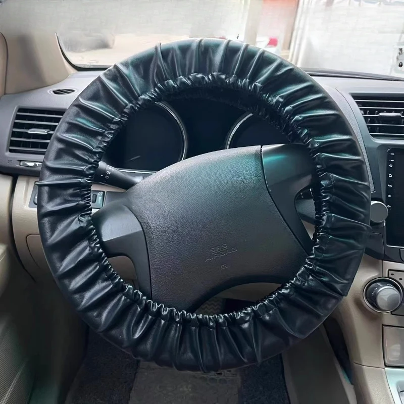 

Auto Repair Steering Wheel Cover Leather Anti-dirty Dustproof and Waterproof Handle Cover Gear Rod Protection