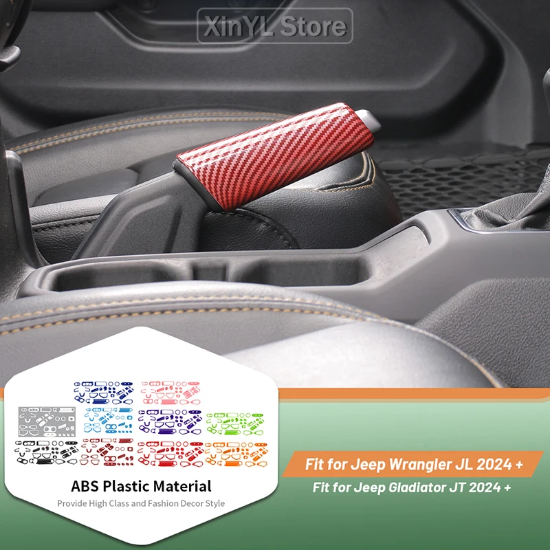 Car Center Console Interior Trim Kit for Jeep Wrangler JL for Gladiator JT 4-Door 2024 2025 2026  Interior Accessories