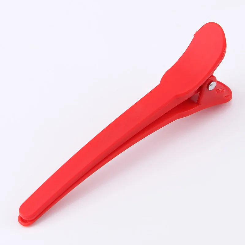 12pcs Duck Mmouth Multicolor Hair Bang Plastic Positioning Clip for Hairdressing Salon Baber Cutting Use