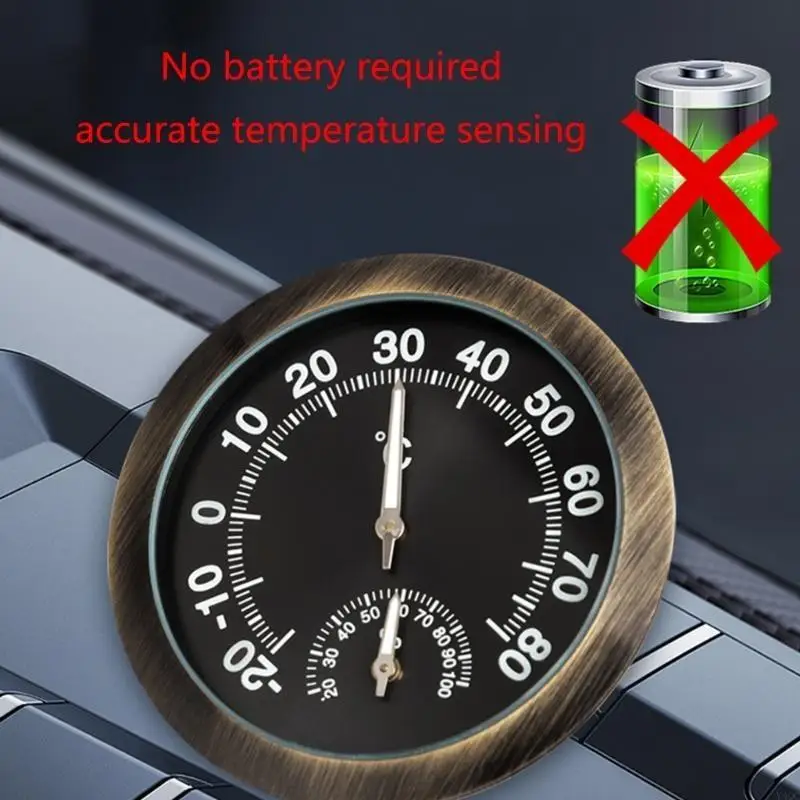 Portable Mini Noctilucent Car Thermometer Hygrometer Precise Temperature & Humidity Readings High Accuracy Thermometer Y4QC