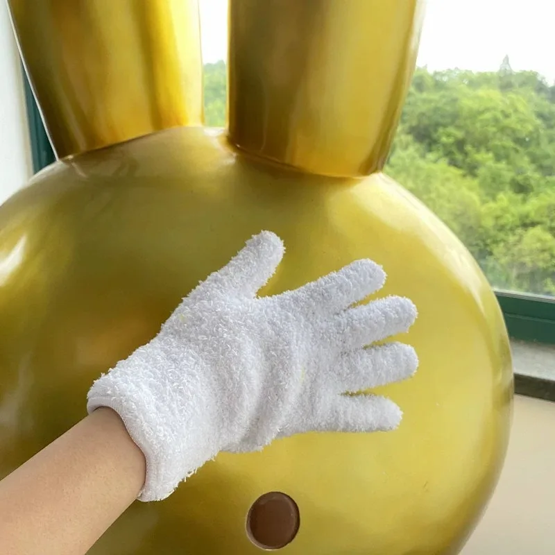 Microfiber Dust Wiping Mitts Coral Fleece Plush Absorbent Sleeves Auto Washing Furniture Polishing Window Scrub Kitchen