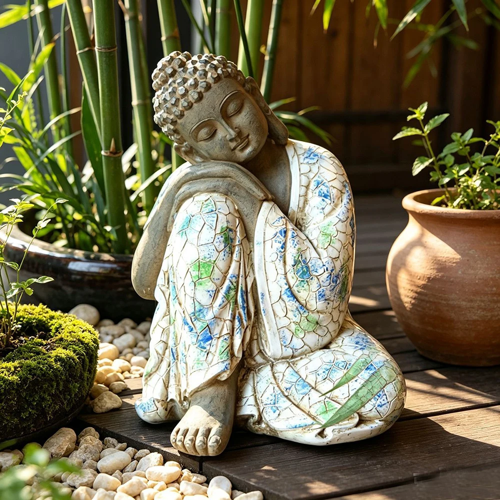 Estátua de Buda Adormecido Zen - Bonsai Garden China avaliação e preço