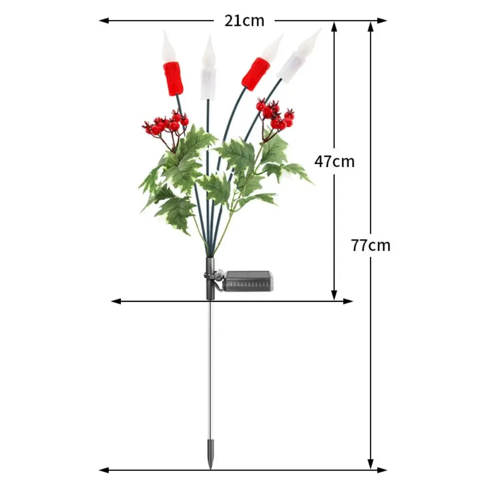Waterproof Solar Candle Lamp Stake Light Weather Resistant Solar Garden Lamp Candle Design Simulation Candle