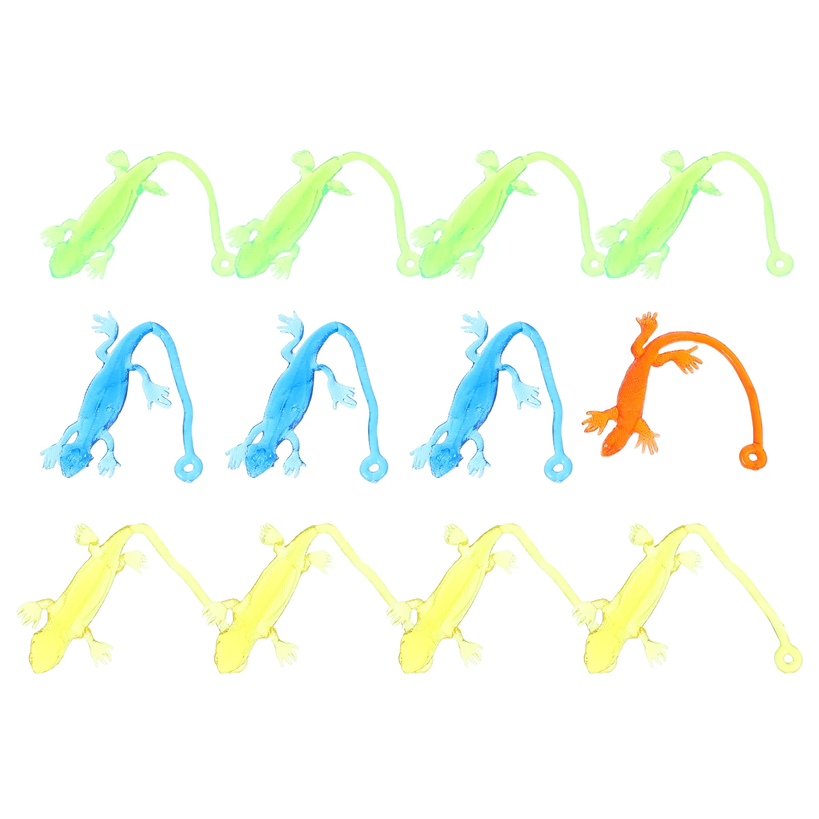 

12 Pcs Toy Lizard Stretchable Strange Plaything Party Supplies Children Vent Birthday Gift Sticky Fidget Pressure Relief