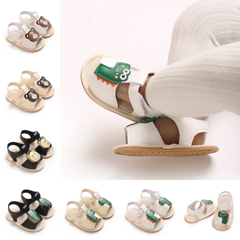 

0-18M Boys Girls Cartoon Baby Sandals, Soft Sole Indoor Outdoor Summer Casual Infant Walking Shoes