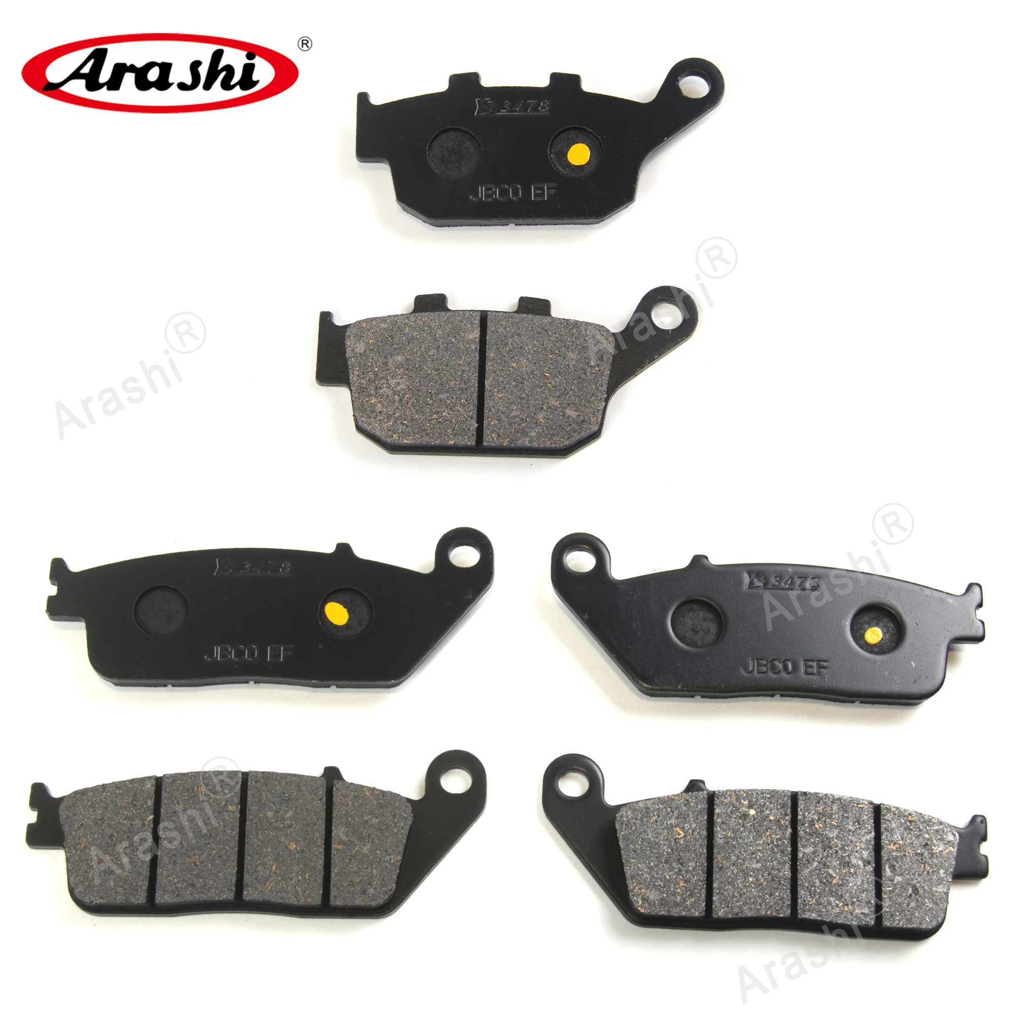 Arashi Organic Front Rear Brake Pads For HONDA NTV 600 Revere 1988-1992 / NTV 650 1988-1997 Motorcycle Discs NTV600 NTV650