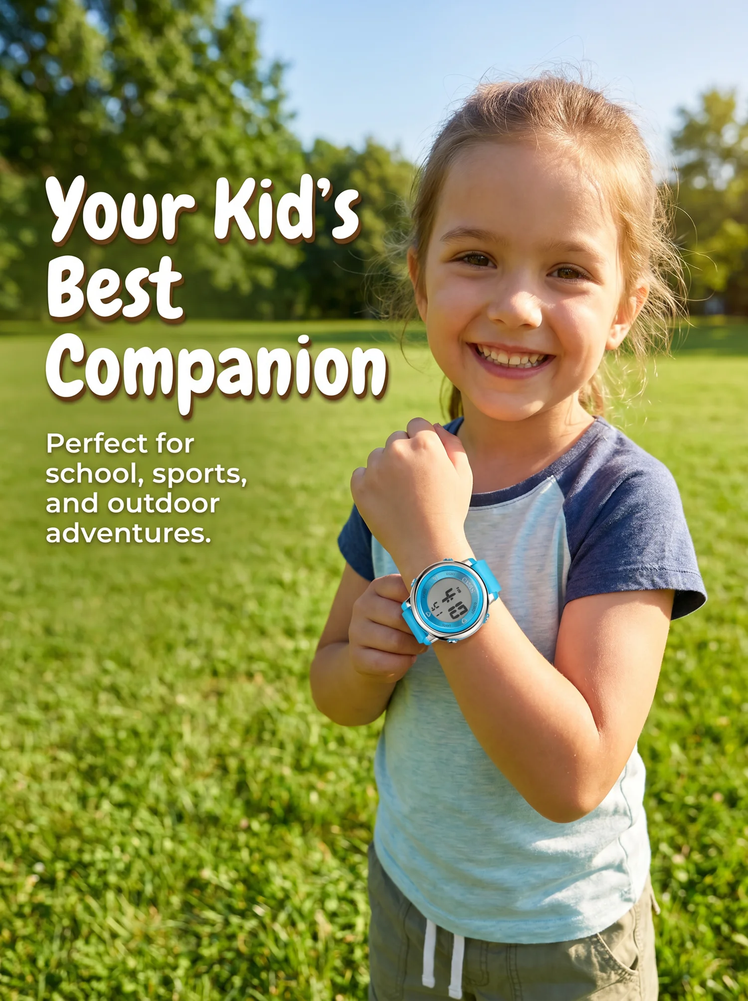 OHSEN Sport Kids Watches 50M Waterproof White Silicone Electronic Wristwatch Stopwatch Children Digital LED Watch For Boys Girls
