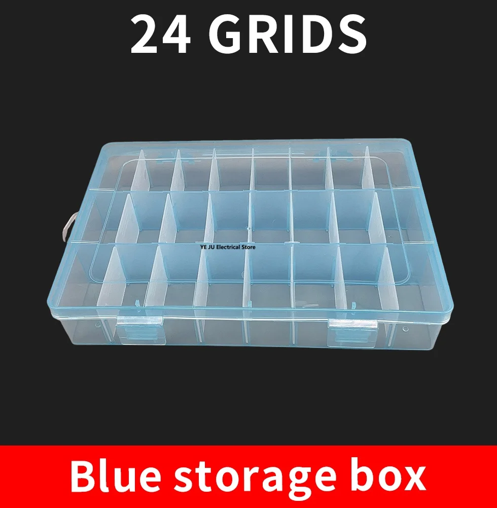 24 Slots Separable Colorful Portable Jewelry Tool Storage Box Container Ring Electronic Parts Screw Beads Organizer Plastic Box