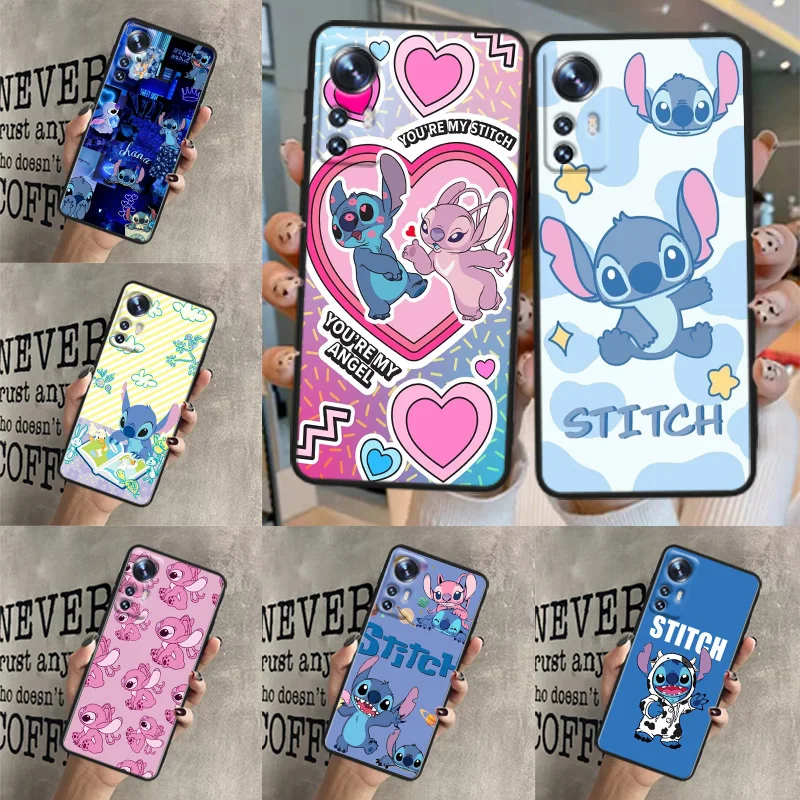 

Stitch Angel Black Phone Case For Xiaomi Mi 10 9 8 Pro Lite SE A1(5X) A2(6X) A3(CC9E) Note 10(10Pro) Funda Soft Cover Shell Capa