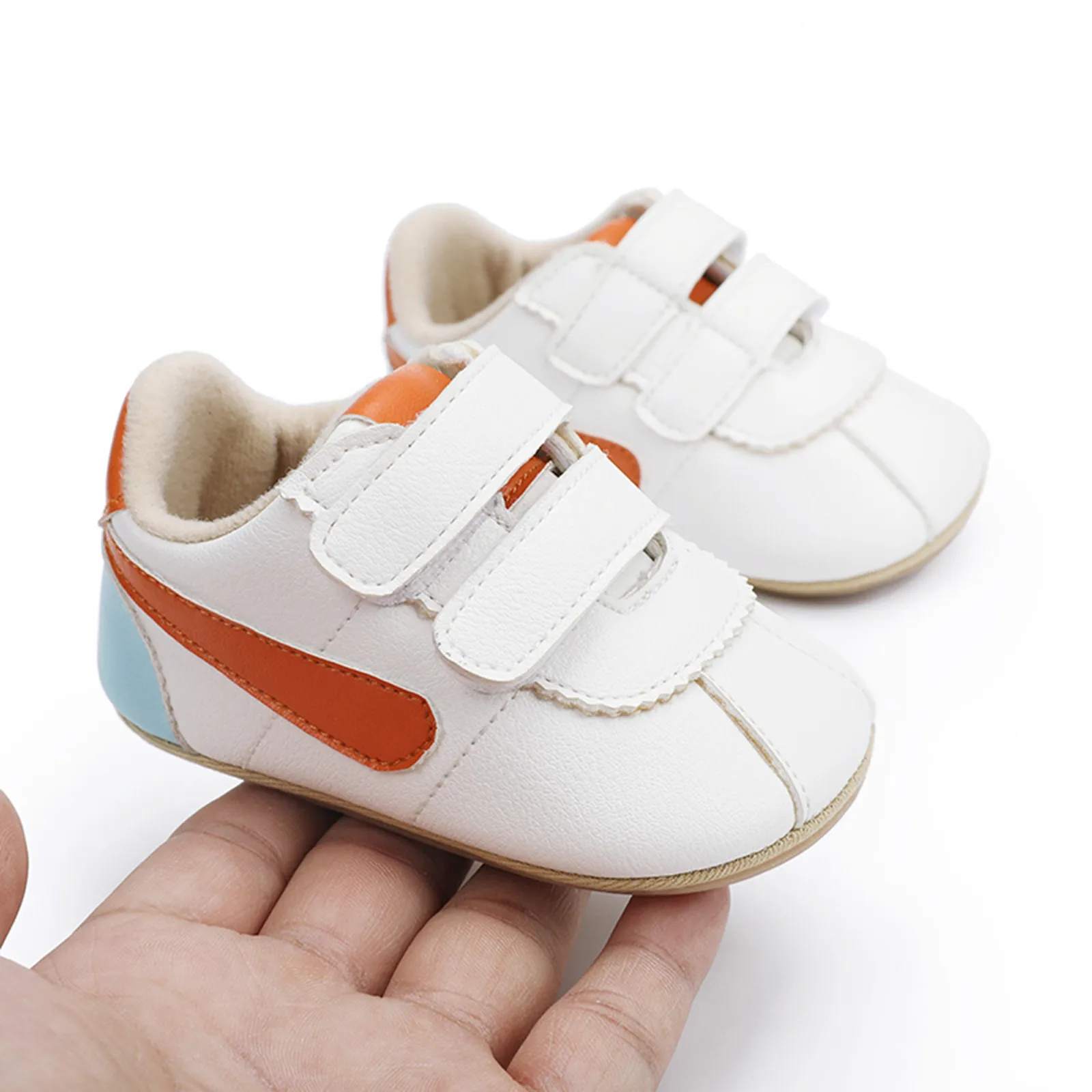 Kids White Shoes Baby Breathable Shoes Patchwork Color Soft Bottom Baby Boys Girls Casual Footwear Boys Girls Toddler Footwear