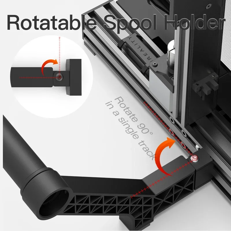 CREALITY Spool Holder Kit-Pro 3d Printer Parts Rotatable Upgrade PLA Filament Holder with Built-in Bearing for Ender CR Series