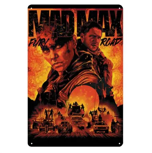 Mad Max Road Fury Movie Metal Poster Tin Sign 20x30cm Plate